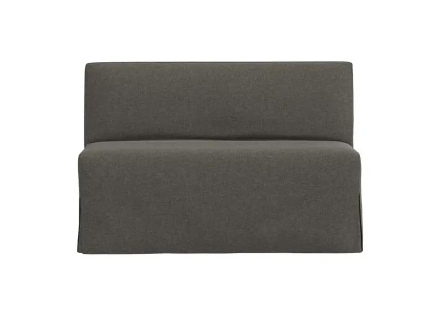 Lindy Slipcover Dining Banquette - Linen - Gray