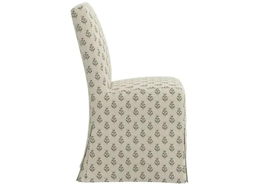 Lindy Slipcover Dining Chair - Francie - Green