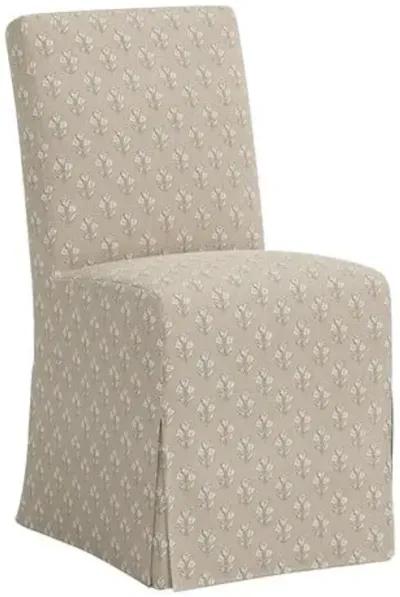 Lindy Slipcover Dining Chair - Francie - Brown