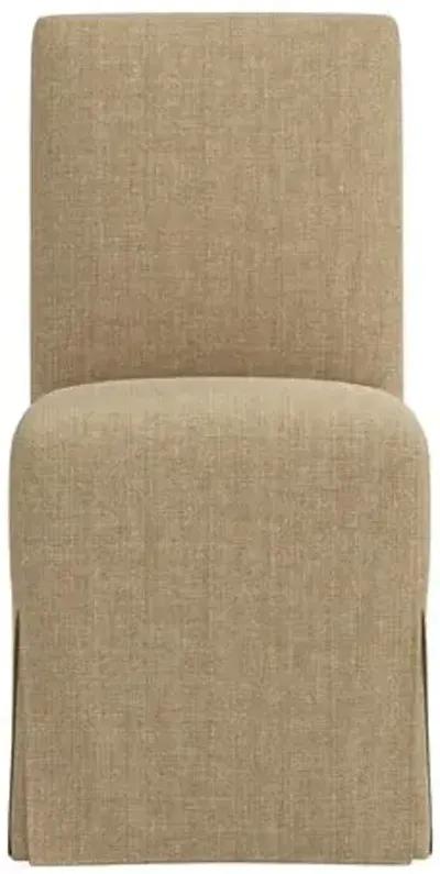 Lindy Slipcover Dining Chair - Linen - Brown