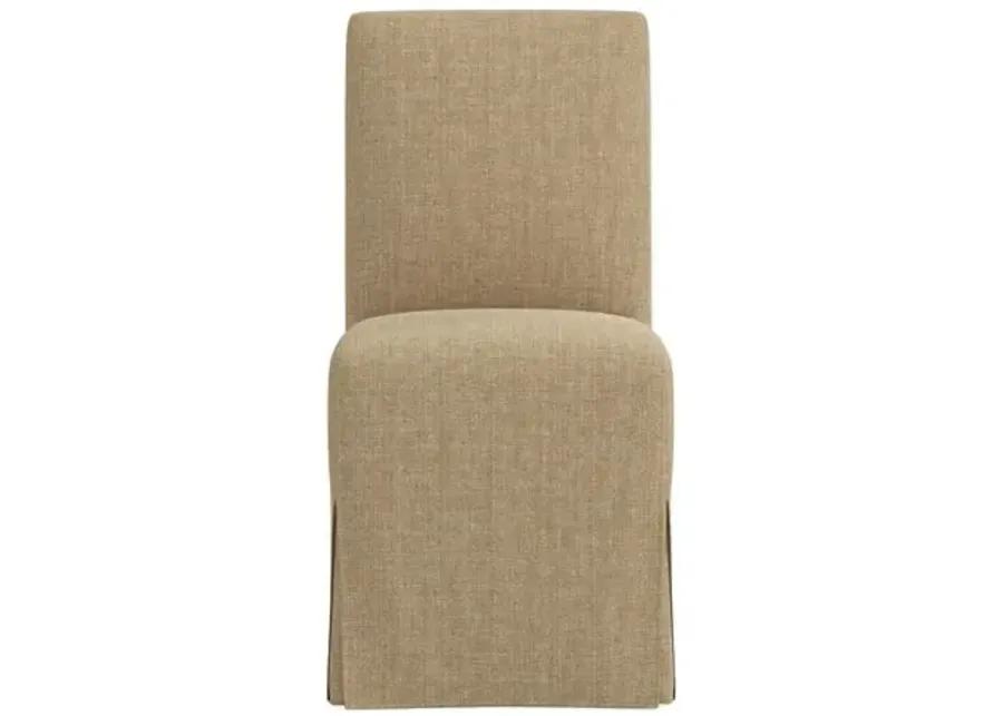 Lindy Slipcover Dining Chair - Linen - Brown