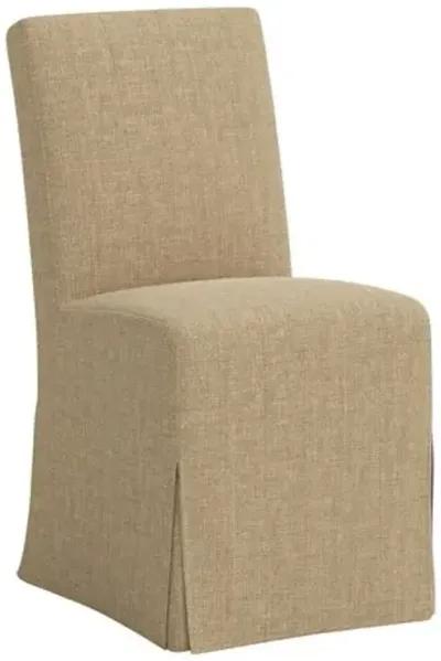 Lindy Slipcover Dining Chair - Linen - Brown