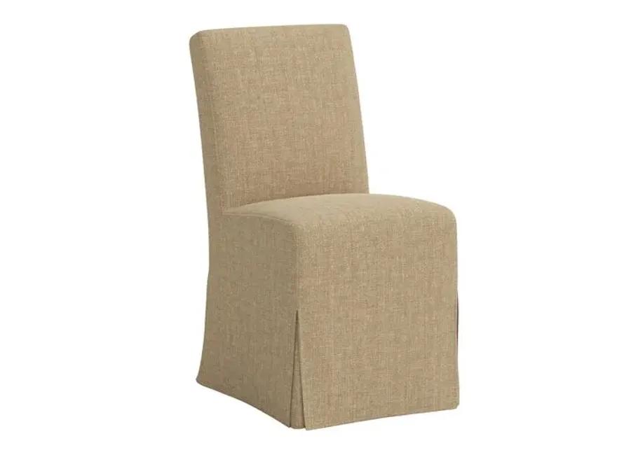 Lindy Slipcover Dining Chair - Linen - Brown