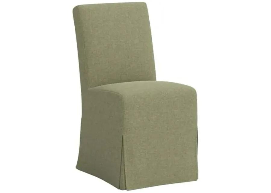 Lindy Slipcover Dining Chair - Linen - Green