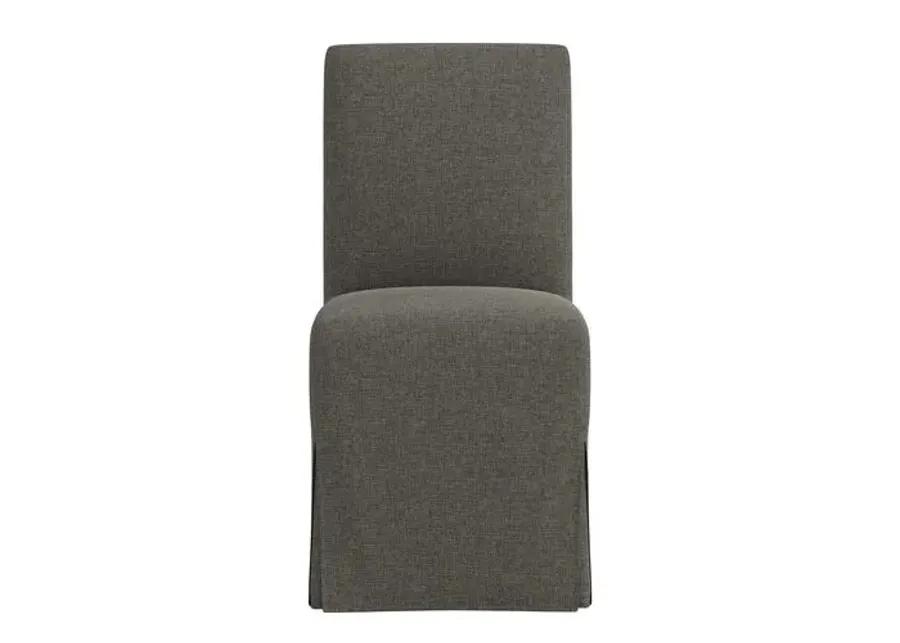 Lindy Slipcover Dining Chair - Linen - Gray