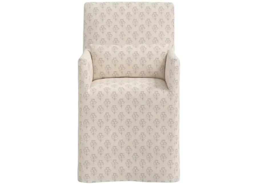 Lindy Slipcover Dining Arm Chair - Francie - Ivory