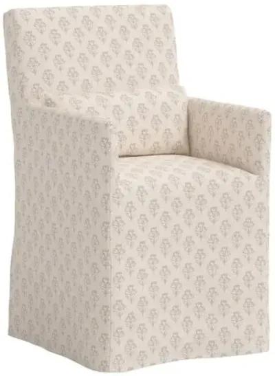 Lindy Slipcover Dining Arm Chair - Francie - Ivory