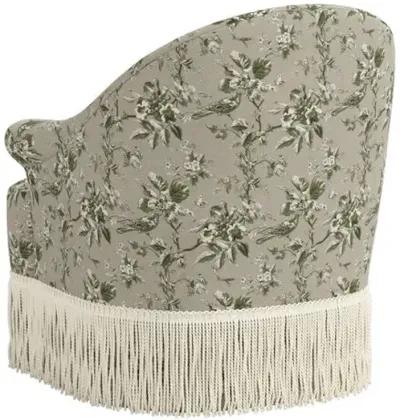 Marie Swivel Chair - Michigan Bird Toile