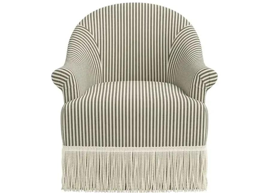 Marie Swivel Chair - Jane Stripe