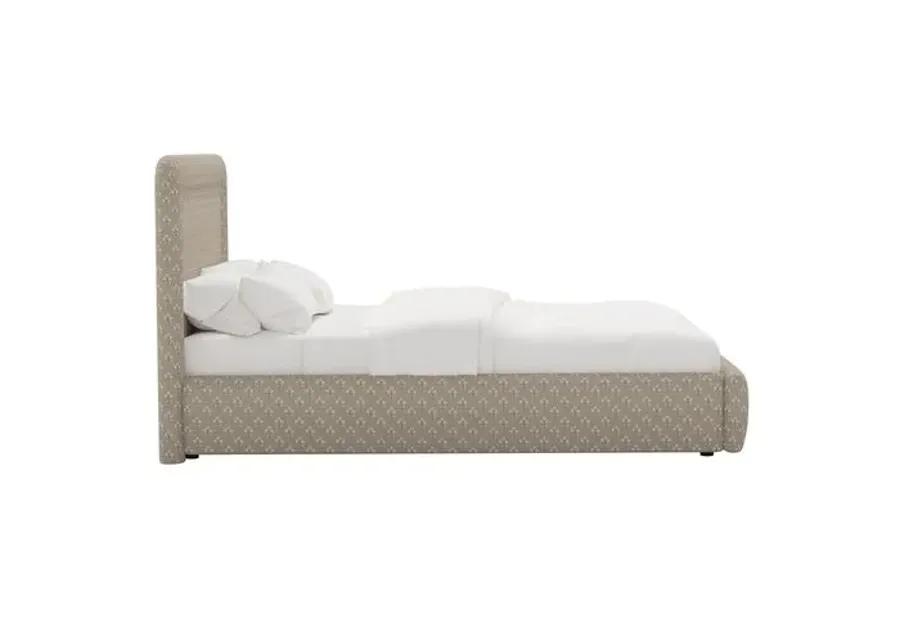 Marisa Platform Bed - Francie - Brown, Upholstered, Comfortable & Durable