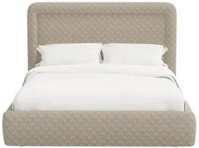 Marisa Platform Bed - Francie - Beige, Upholstered, Comfortable & Durable