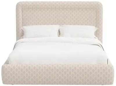 Marisa Platform Bed - Francie - Ivory, Upholstered, Comfortable & Durable