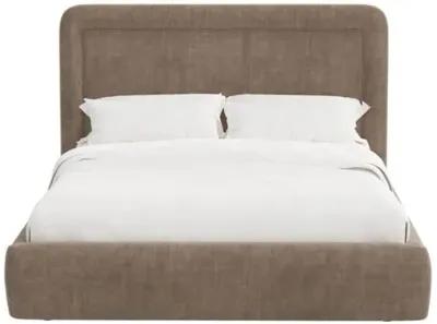 Marisa Platform Bed - Velvet - Gray, Upholstered, Comfortable & Durable