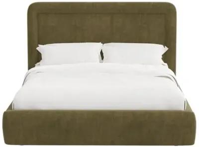 Marisa Platform Bed - Velvet - Green, Upholstered, Comfortable & Durable