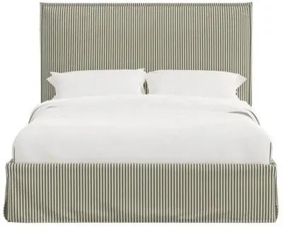 Maura Slipcover Bed - Jane Stripe - Green