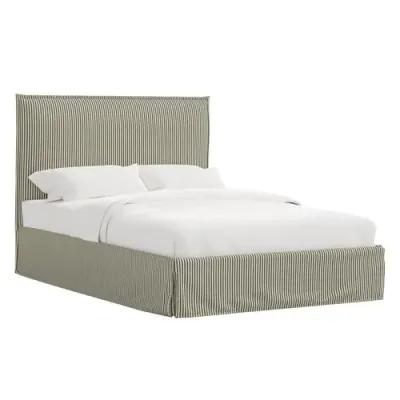 Maura Slipcover Bed - Jane Stripe - Green