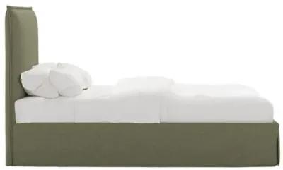 Maura Slipcover Bed - Linen - Green