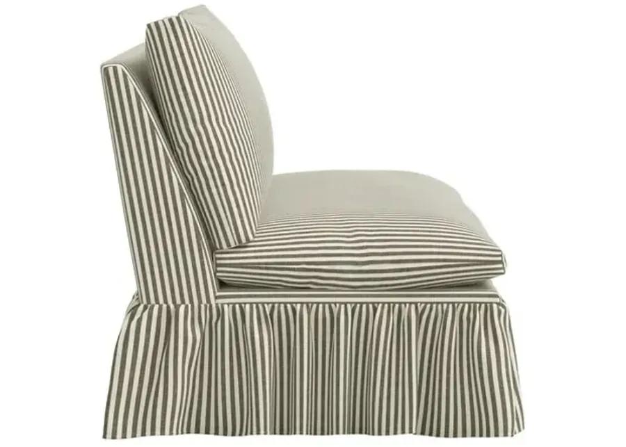 Thelma Settee - Jane Stripe - Green