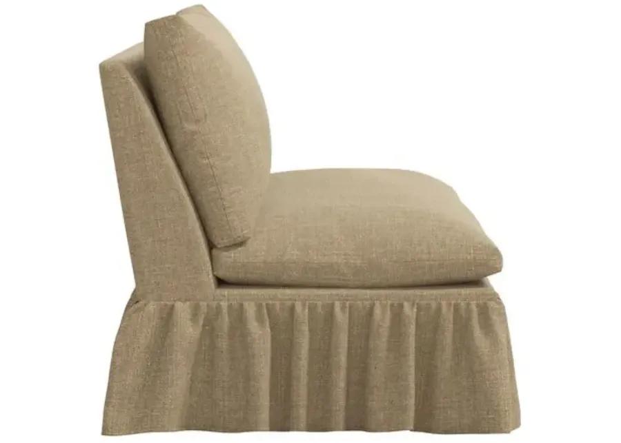 Thelma Settee - Linen - Brown