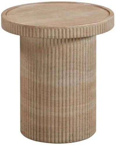 Easton Fluted Indoor/Outdoor Side Table - Beige