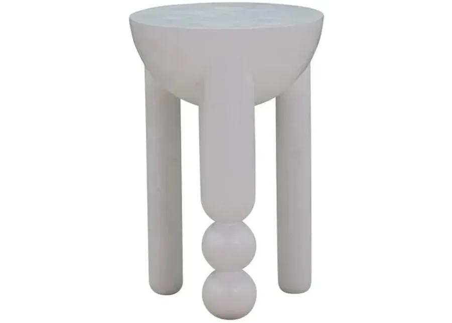 Zoey Wooden Accent Table - White - 21.3Hx14Wx14D in