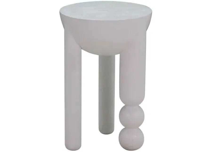 Zoey Wooden Accent Table - White - 21.3Hx14Wx14D in