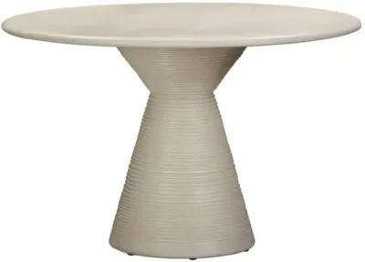 Eliana Concrete Indoor/Outdoor Round Dining Table - Textured Beige