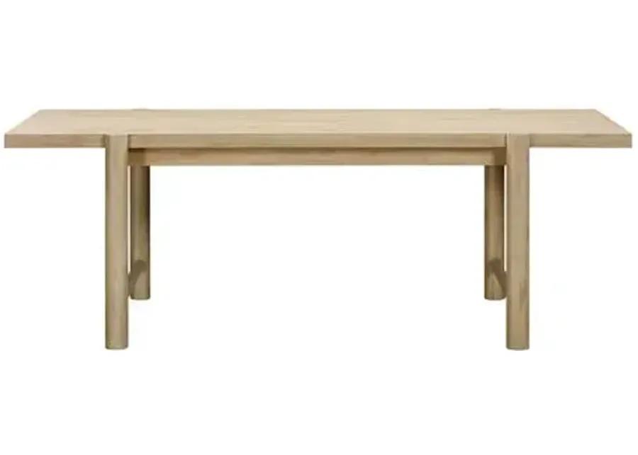 Daxton Outdoor Rectangular Dining Table - Light Teak