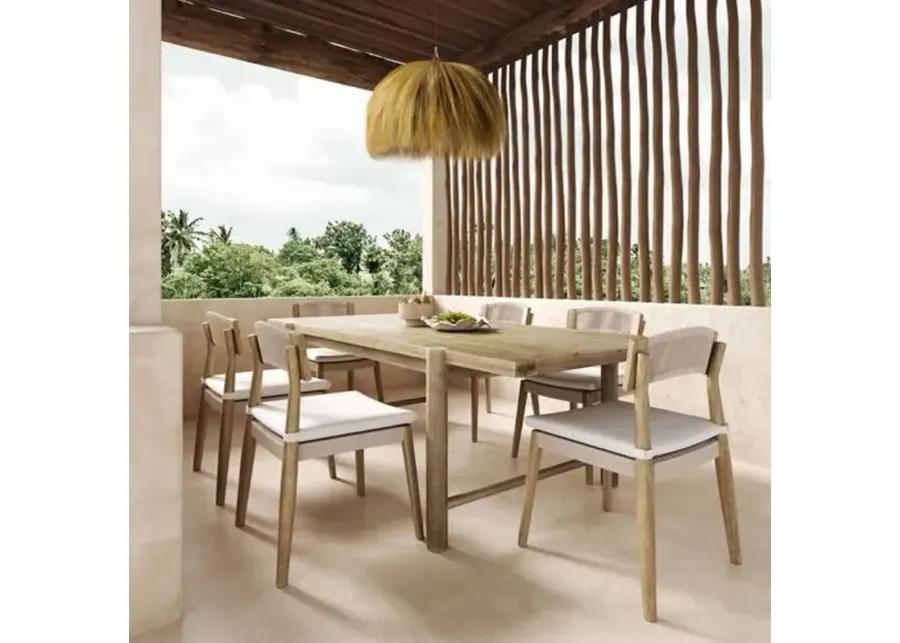 Daxton Outdoor Rectangular Dining Table - Light Teak