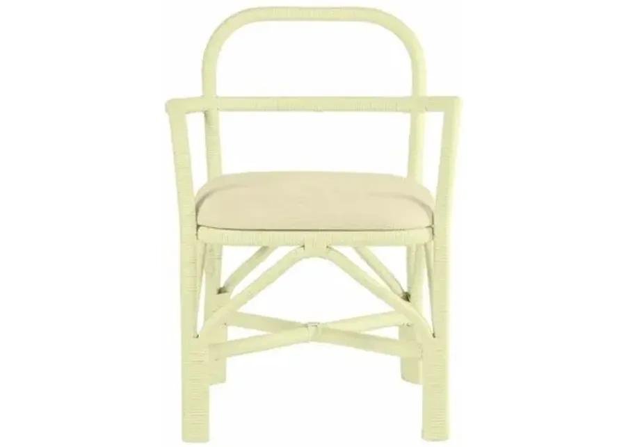 Kinsley Rattan Dining Chair - White