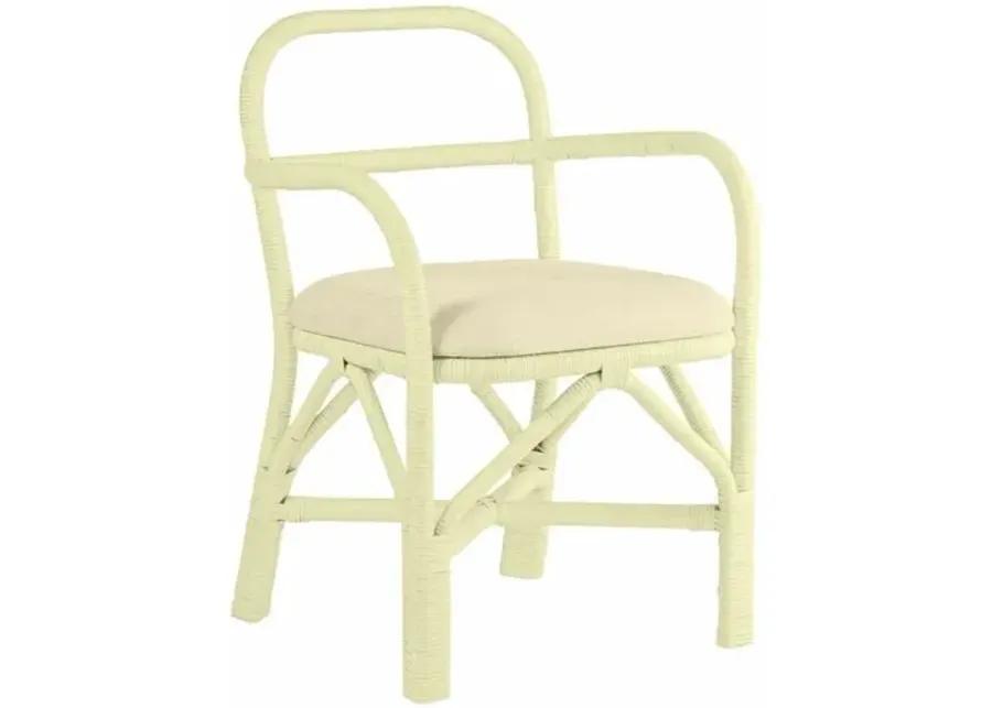 Kinsley Rattan Dining Chair - White