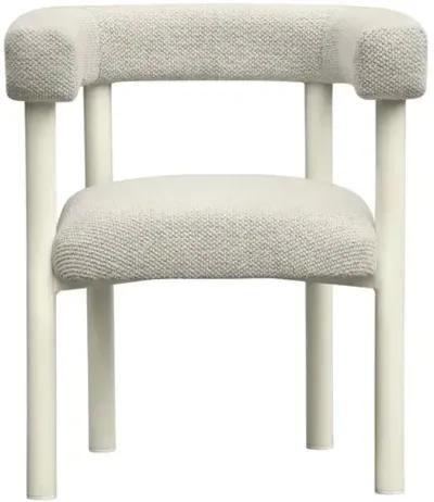 Chloe Outdoor Textured Dining Chair - Cream - White