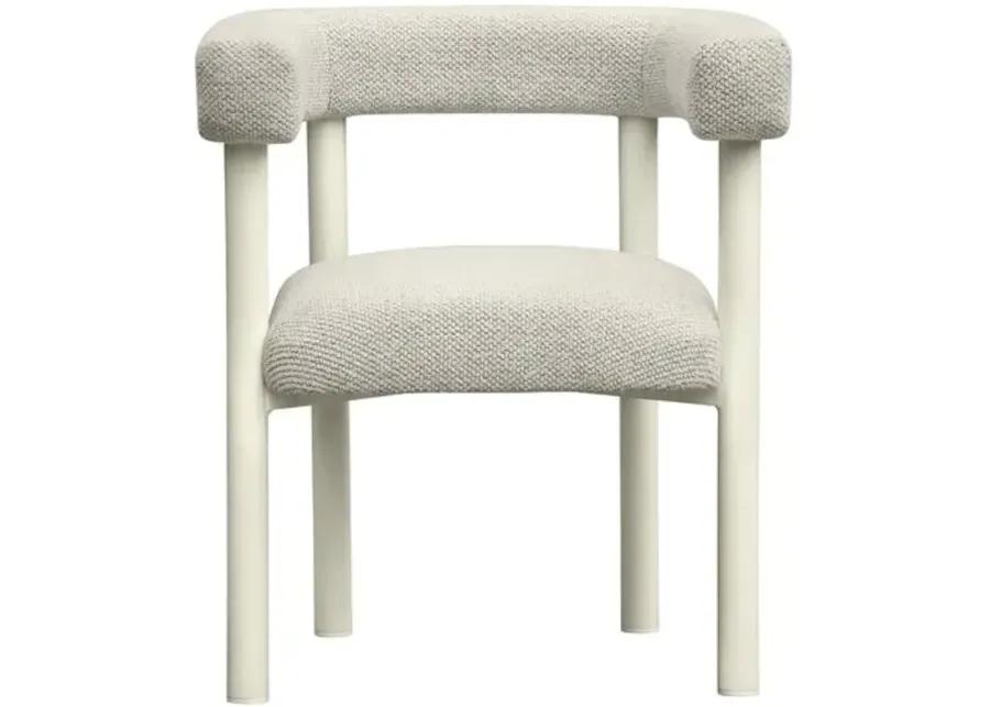 Chloe Outdoor Textured Dining Chair - Cream - White