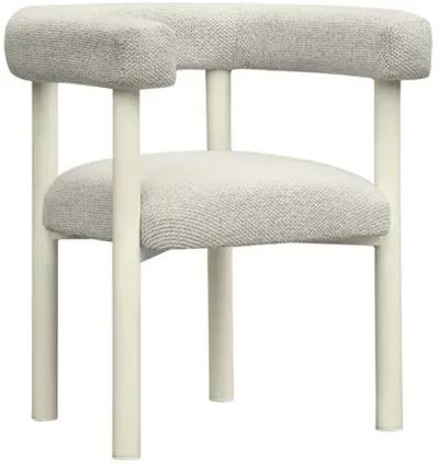 Chloe Outdoor Textured Dining Chair - Cream - White