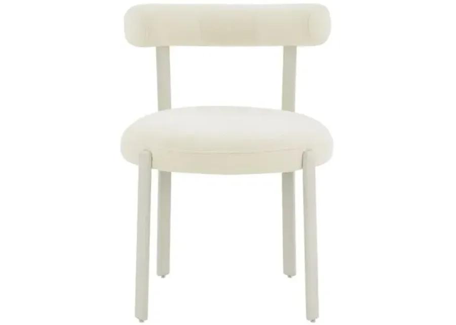 Chase Bolster Back Dining Chair - Performance Chenille - White