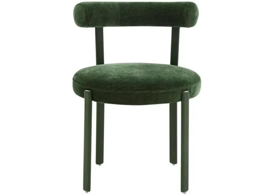 Chase Bolster Back Dining Chair - Performance Chenille - Green