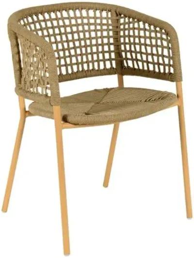 Sadie Outdoor Dining Chair - Natural Oak/Brown Rope