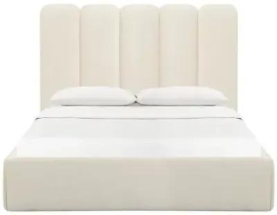 Serenity Bed - Cream Bouclé - White