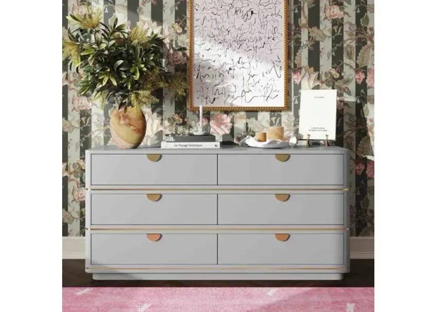 Remi 6-Drawer Dresser - Gray