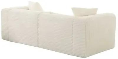 Phoenix Modular Loveseat - Cream Corduroy Performance - White