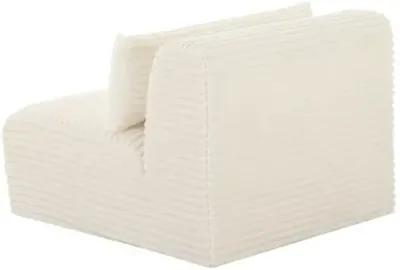 Phoenix Fluffy Oversized Corduroy Modular Armless Chair - Cream - White