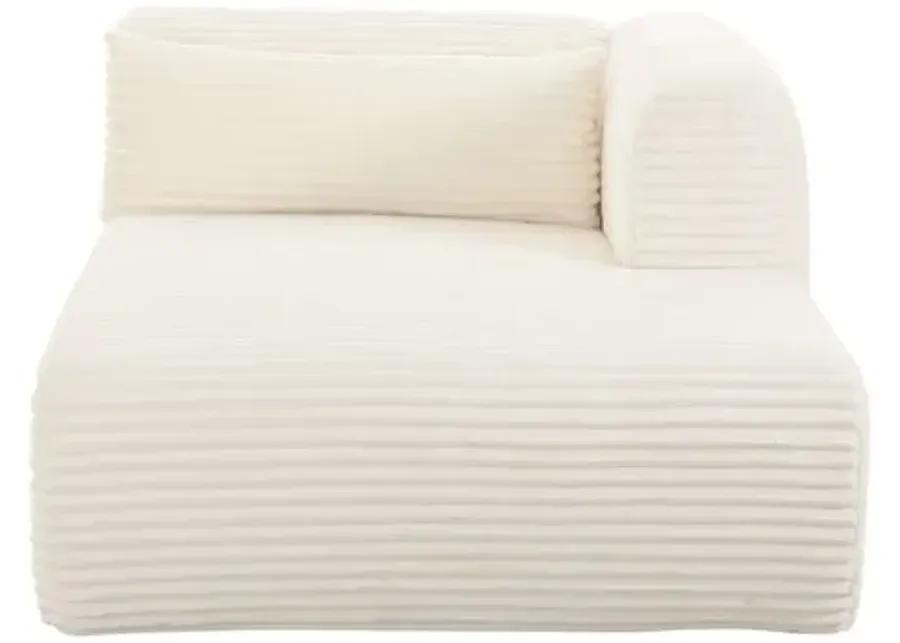 Phoenix Modular RF Chaise - Cream Corduroy Performance - White - Comfortable, Sturdy, Stylish