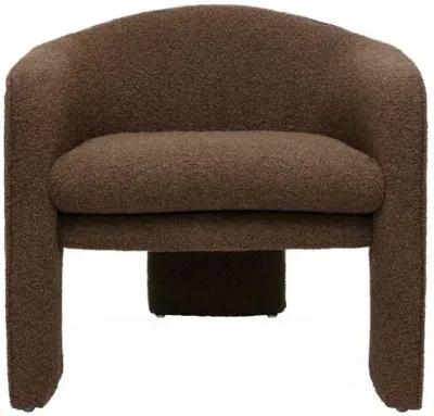 Ivy Boucle Accent Chair - Chocolate Brown, Comfortable, Durable