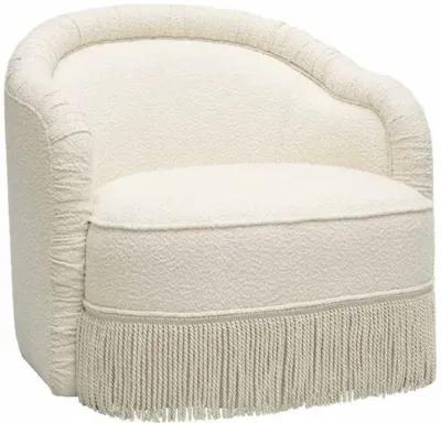 Axel Tassel Lounge Chair - White