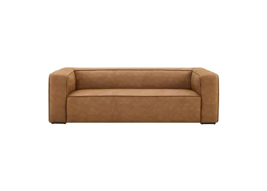 Jamison Leather Sofa - Brown