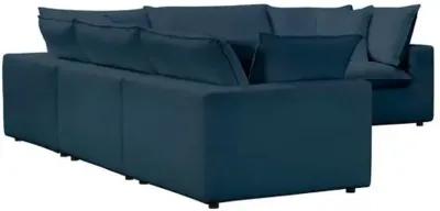 Benji Performance Modular 5-Pc L-Sectional - Blue