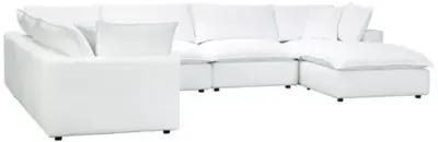 Benji Performance Modular 7-Pc Chaise Sectional - White - Comfortable, Sturdy, Stylish