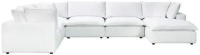 Benji Performance Modular 7-Pc Chaise Sectional - White - Comfortable, Sturdy, Stylish