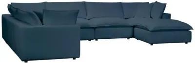 Benji Performance Modular 7-Pc Chaise Sectional - Blue - Comfortable, Sturdy, Stylish