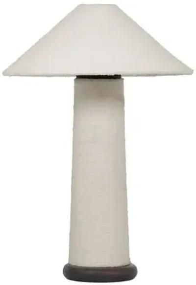 Logan Boucle Table Lamp - White